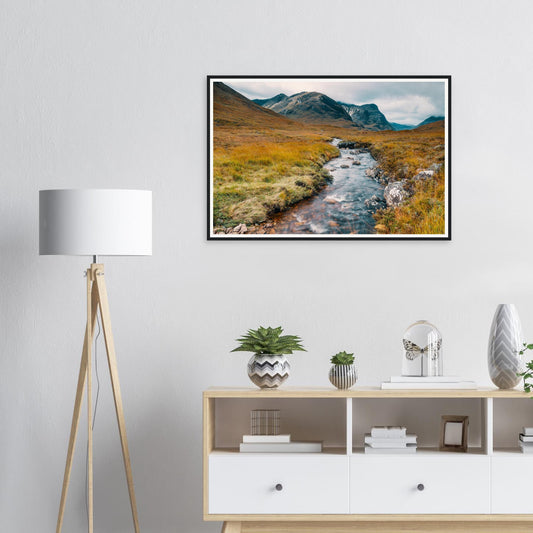 Framed print of Glencoe Valley in the Scottish Highlands