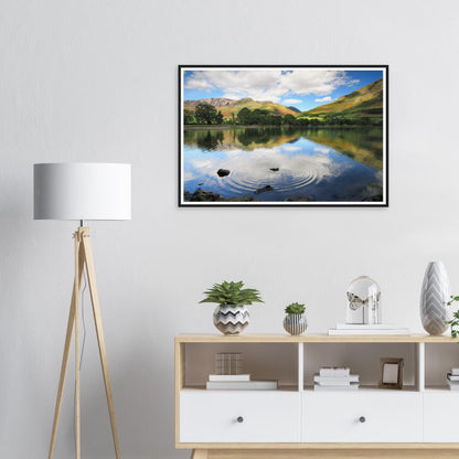 Framed print of Buttermere Lake in the Lake District with ripples