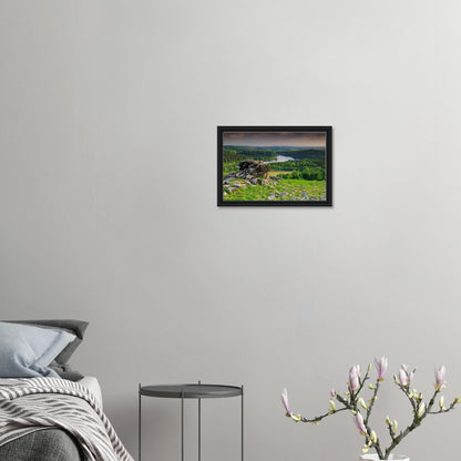 Devon moorland canvas featuring iconic Leather Tor