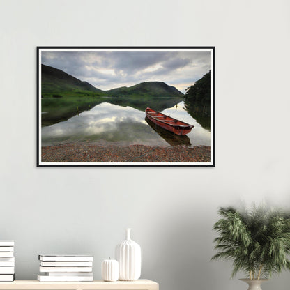 Framed landscape print of Crummock Water’s quiet beauty