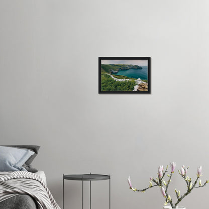 Tintagel cliffside view with ocean print