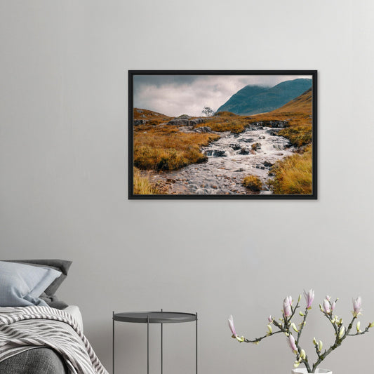 Framed canvas of Glencoe Valley Scotland