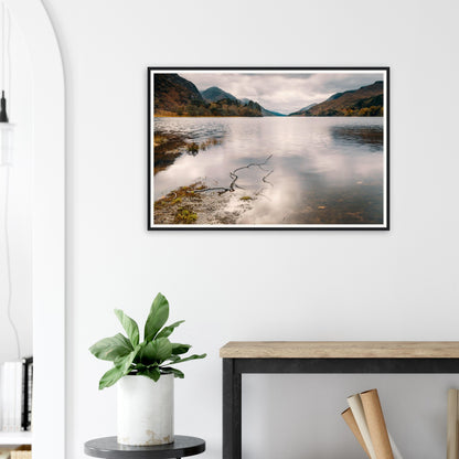 Framed landscape print of Loch Shiel mountains and loch