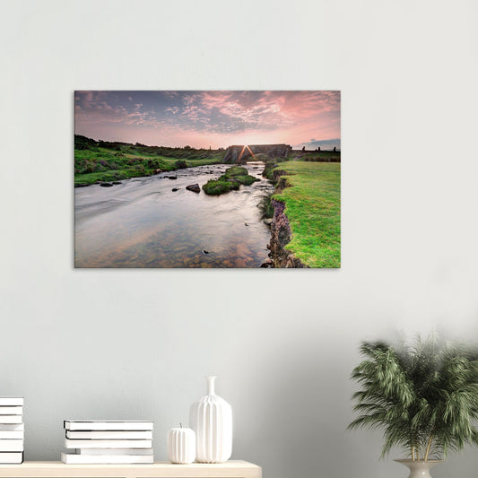 Sunrise canvas print of Cadover Bridge on Dartmoor National Park
