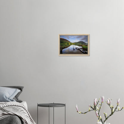 Still waters and reflected fells at Crummock Water in canvas print