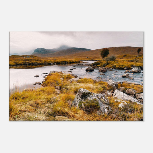 Rannoch Moor landscape with Loch Ba in serene wall art
