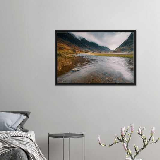 Loch Achtriochtan Glencoe framed canvas print