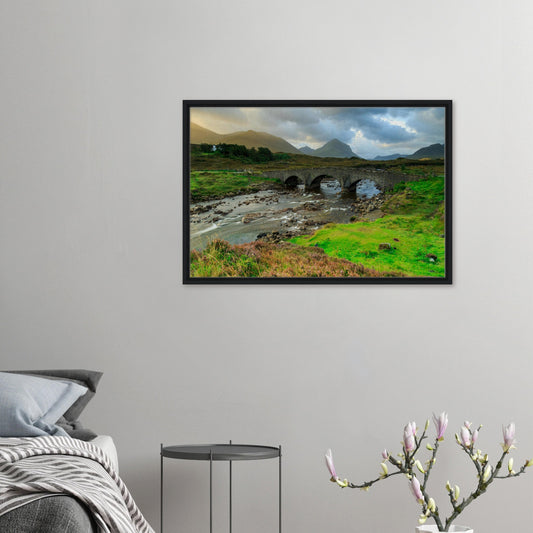 Framed canvas of Sligachan Old Bridge on the Isle of Skye
