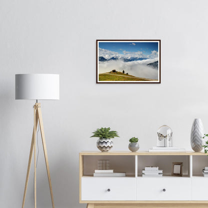 Framed print of Austrian Alps with panoramic mountain view