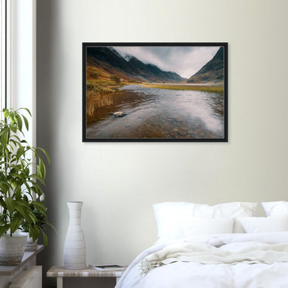 Nature photography canvas of Scottish loch