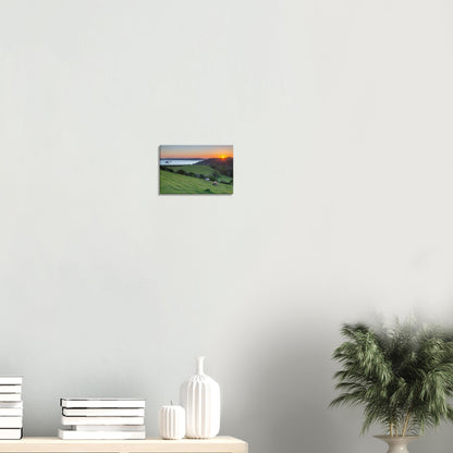 Radiant sunset and calm waters in Plymouth Sound wall art
