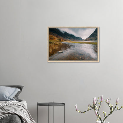 Highland loch and mountain scenery print