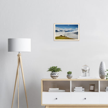 Majestic mountain peaks of Austria captured in framed wall art