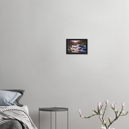 Canvas print of heritage bridge and flowing stream in Cumbria