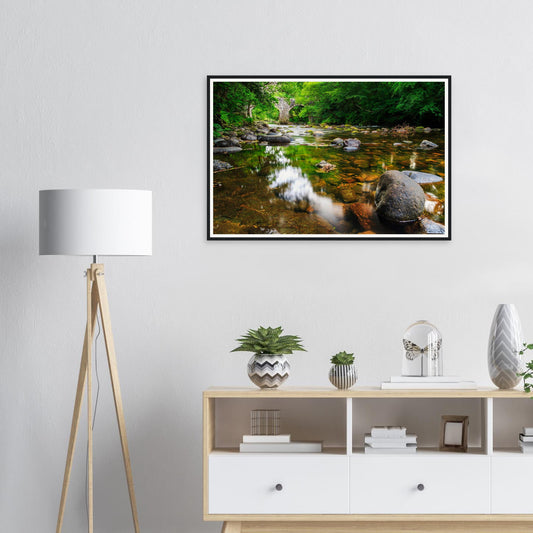 Framed print of Newbridge on the River Dart in Dartmoor