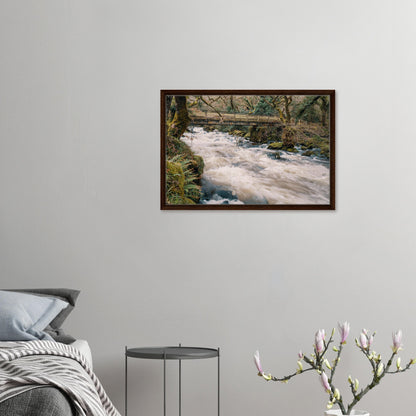 Dartmoor woodland and flowing river wall art
