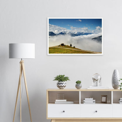 Majestic Alpine peaks rising under azure sky in Austria