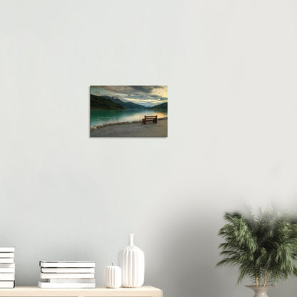Canvas art depicting the tranquil Innvikfjorden fjord, with hills and sky blending in reflection