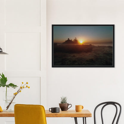 Serene framed print of sunrise in Dartmoor National Park