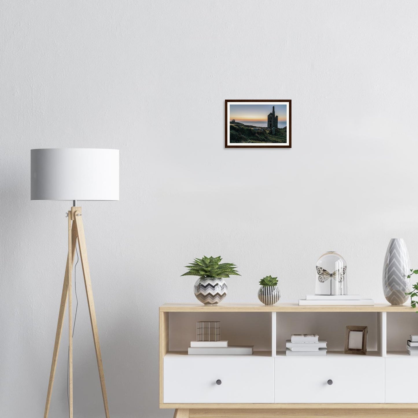 Scenic framed print of Cornwall’s Wheal Owles coastal ruins