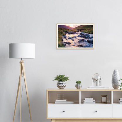Stone bridge at Honister Pass in the Lake District framed wall art