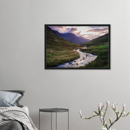 Framed canvas of Honister Pass at sunset in the Lake District