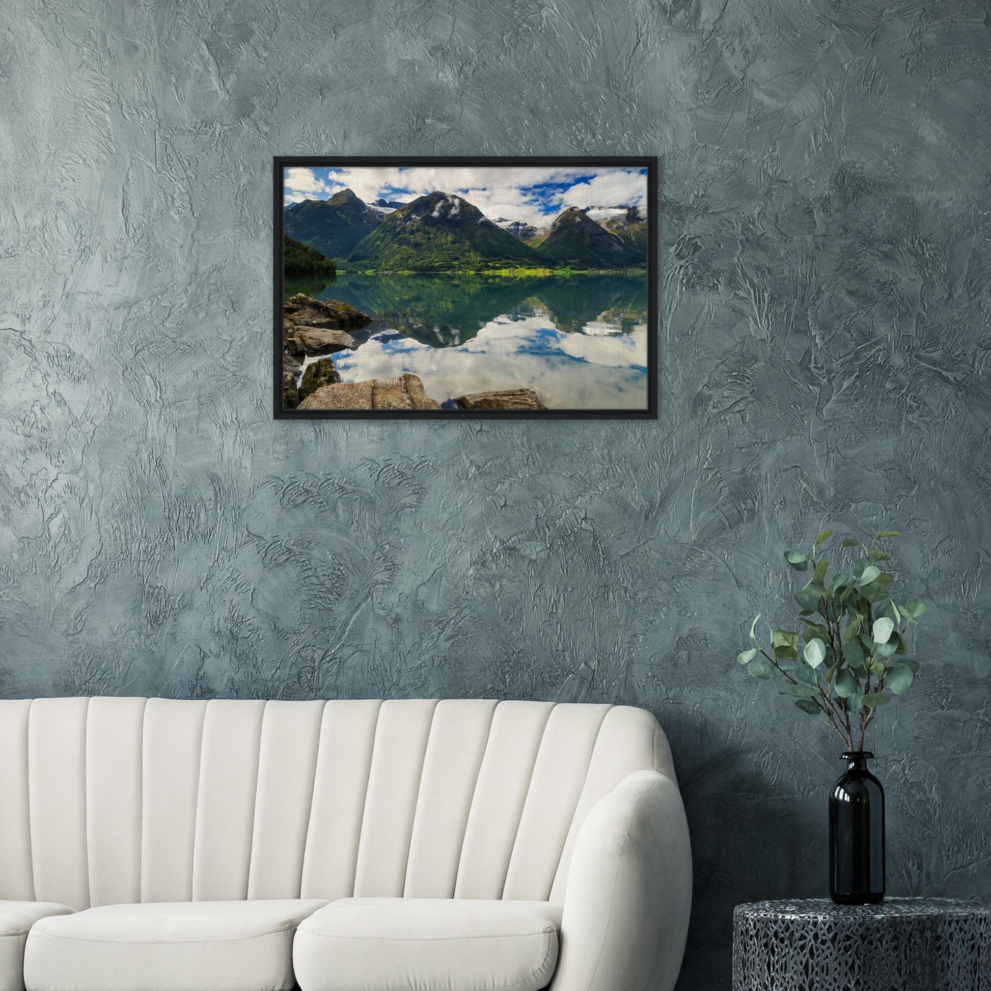Natural harmony of sky and earth at Strynevatnet in canvas