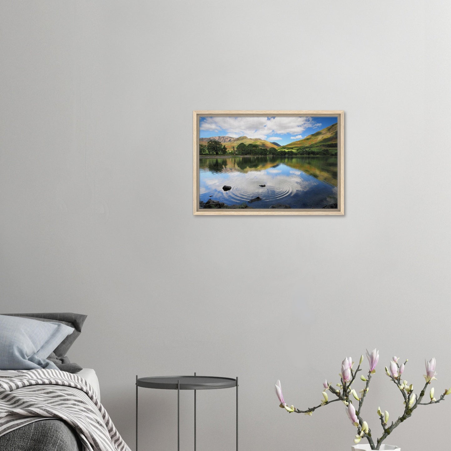 Nature wall art of Lake District with reflections and water texture