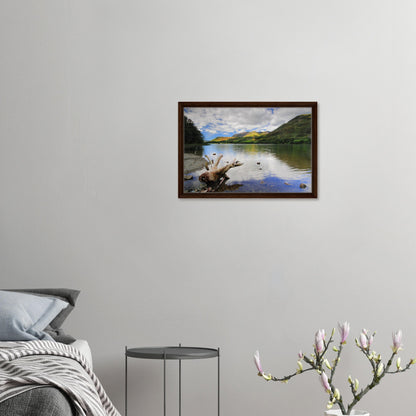 Soft sunlight on Buttermere fells in high-quality canvas print