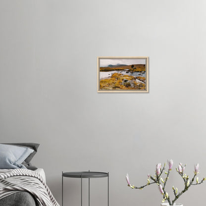Misty moorland canvas print of Loch Ba