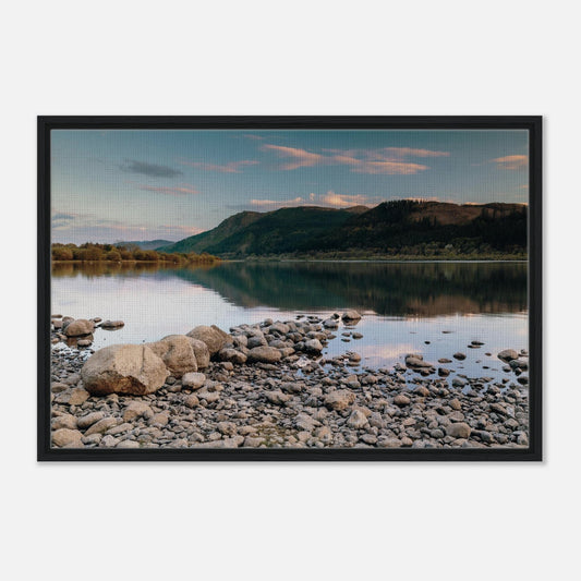 Pastel sky reflecting on Bassenthwaite Lake wall art
