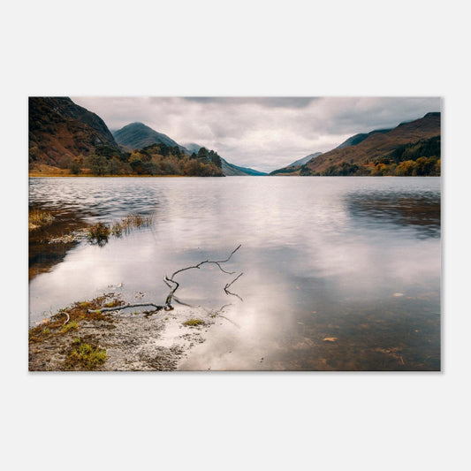 Reflective Loch Shiel landscape in serene Highland wall art