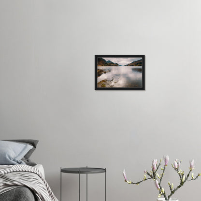 Peaceful Highland lake landscape wall décor