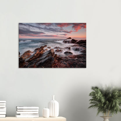 Canvas print of Wembury Beach in Plymouth, Devon at sunset