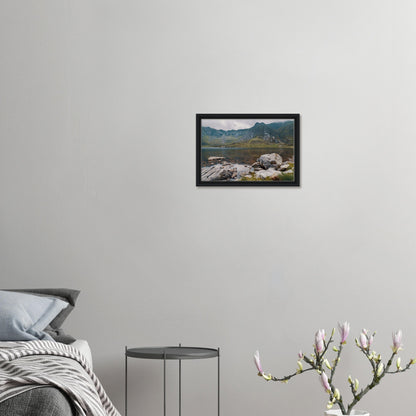 Serene waters and Welsh mountains wall art