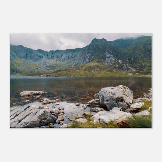 Snowdonia National Park landscape of Llyn Idwal on canvas