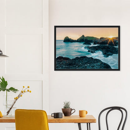 Sunset canvas print of Kynance Cove panorama