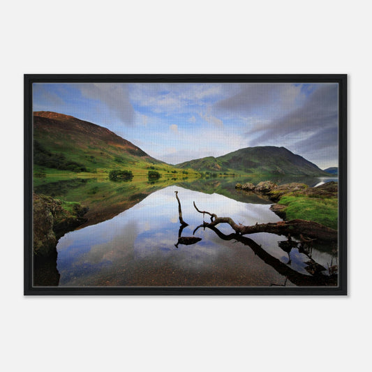 Serene Lake District framed artwork featuring Crummock Water