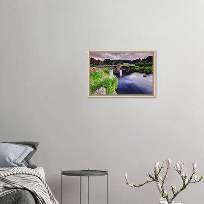 Historic Postbridge scene captured in framed landscape print