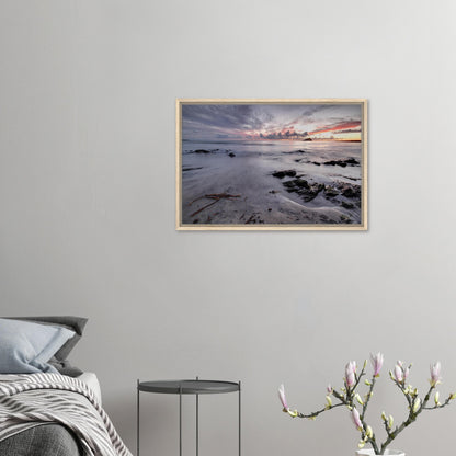 Devon coastal landscape at dusk with the Mewstone in wall art