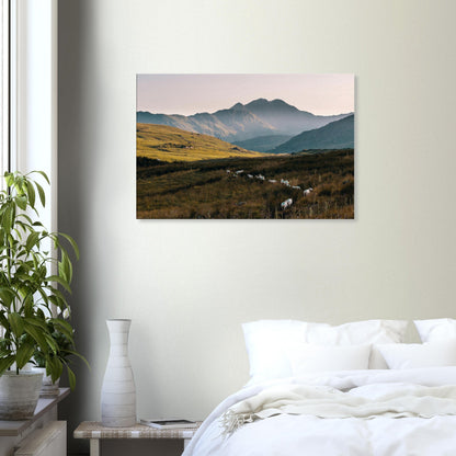 Sunset over Snowdonia National Park captured in calming wall art