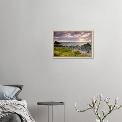 Dramatic sunset sky over rocky Guernsey coast in canvas print-e702-4a6a-8b4d-ccc7e910faca