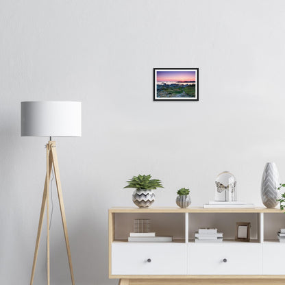 Tranquil framed wall art of Lihou Island path at sunset