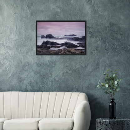 Atmospheric seascape of Cornwall’s Godrevy Lighthouse in canvas