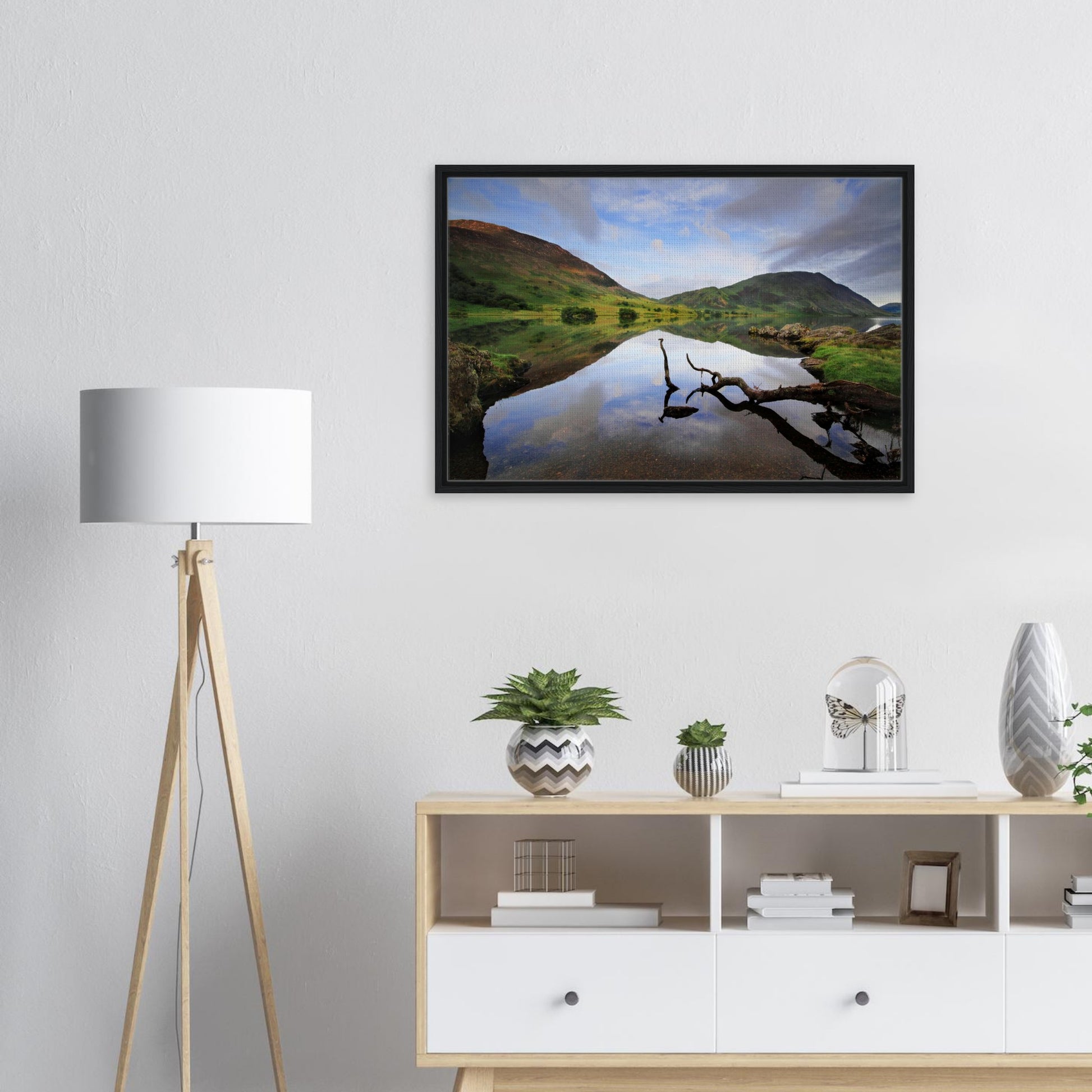 Framed canvas of Crummock Water’s natural beauty and peace