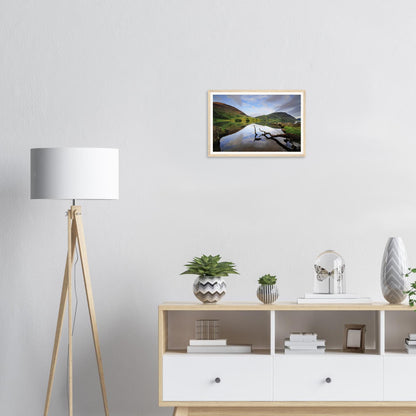 Lake District National Park framed print of reflective Crummock Water