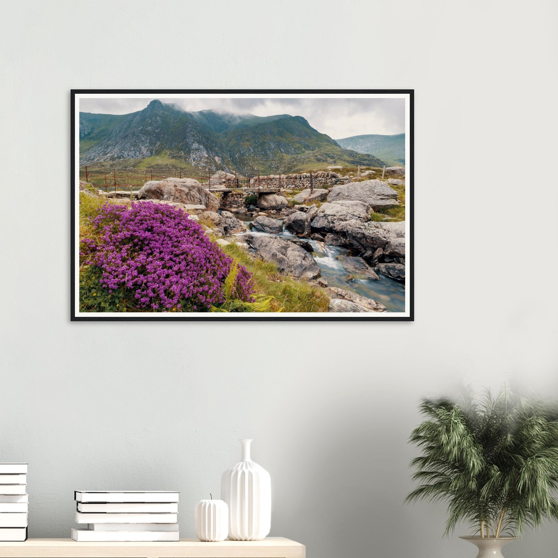 Rugged Snowdonia framed print of Llyn Idwal natural beauty