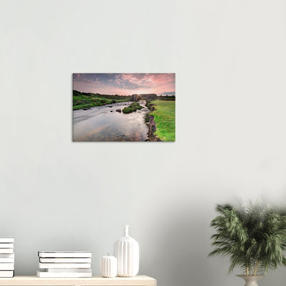 River flowing under Cadover Bridge in sunrise wall art