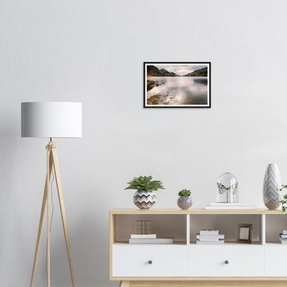 Serene Loch Shiel framed print of Scottish Highlands scenery