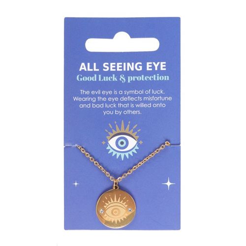 Give the gift of protection and good fortune with this stunning All Seeing Eye Necklace.